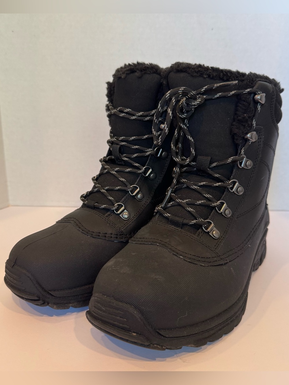 All in Motion Mens Blaise Winter Snow Boots - Black Size 8